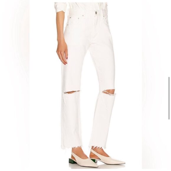 Moussy Vintage White Wagoner Straight Jeans- Size 25 - Picture 2 of 7
